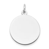 10K White Gold Plain .013 Gauge Circular Engravable Disc Charm